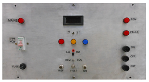 Photograph of power converter front panel