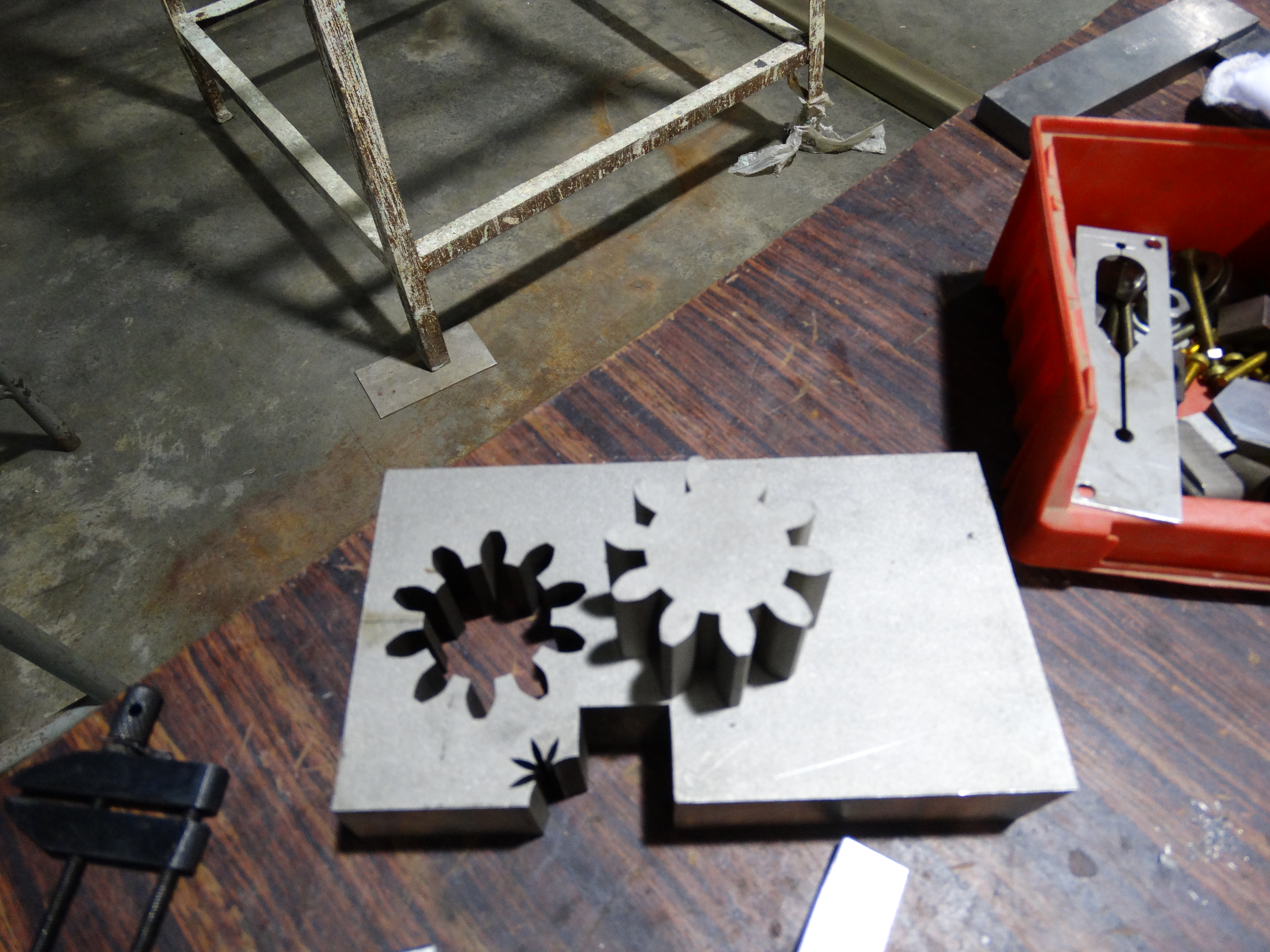 Components fabricated using various machines and manual skill