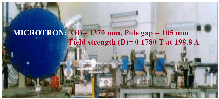 Fig. 24: Transfer line-1 magnets showing along with Microtron.