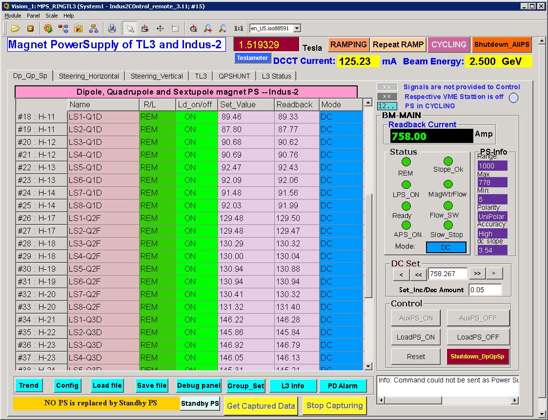 Screenshot of MPS GUI