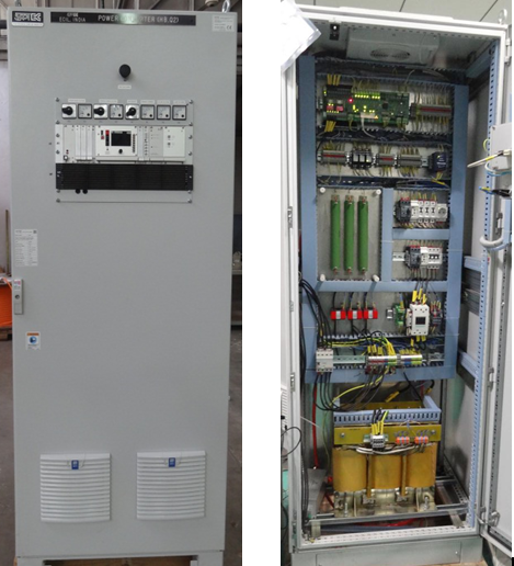 Photographs of the first-of-series power converter for FAIR