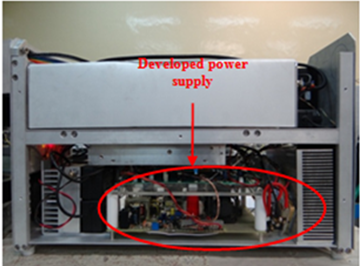 चित्र 4: (ब) शक्ति परिवर्तक का लेसर मार्कर तंत्र में एकीकरण