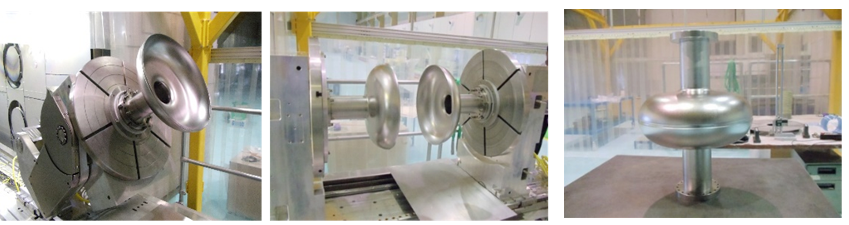 Fabrication stages for single-cell 650 MHz SRF cavity