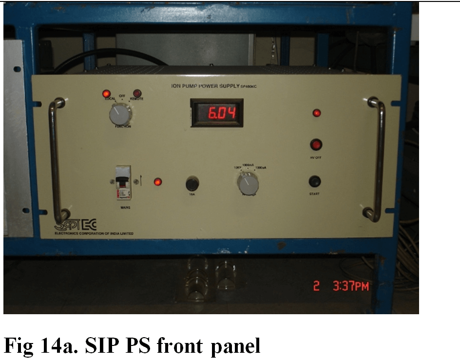 Fig 14a. SIP PS front panel