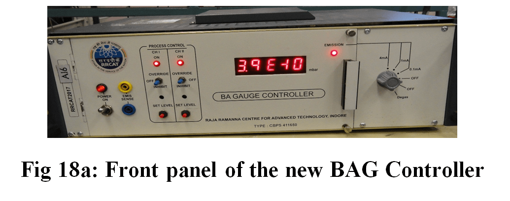 Fig 18a: Front panel of the new BAG Controller