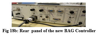 Fig 18b: Rear panel of the new BAG Controller