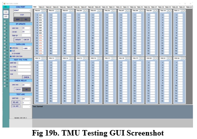 Fig 19b. TMU Testing GUI Screenshot