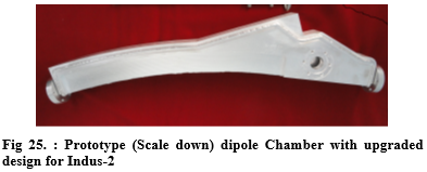 Fig 25. : Prototype (Scale down) dipole Chamber with upgraded design for Indus-2