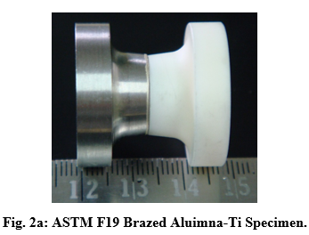 Fig. 2a: ASTM F19 Brazed Aluimna-Ti Specimen