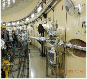 A view of beamline showing critical beamline components from the front end side