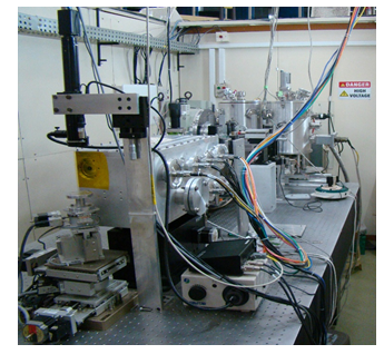 An inside view of the experimental hutch of the BL-16 Beamline