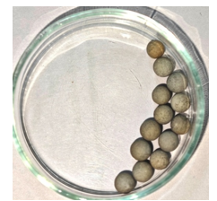 Fig 2 Pt nanoparticle on Alumina balls