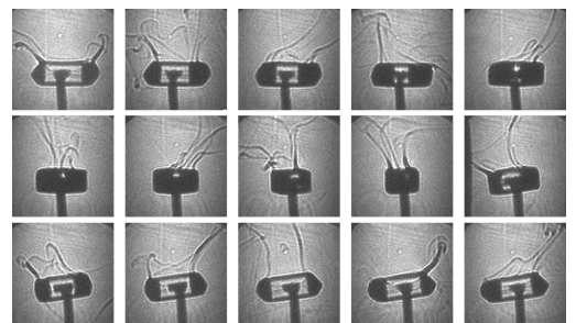 Tomographic projection images captured between 0 – 180° using shadowgraphy for reconstruction of 3D convective field above the surface of the growing crystal from solution using convolution back projection (CBP) and algebraic reconstruction technique (ART) algorithms [AIP Conf. Proc. 1050 (2008) 103-114].