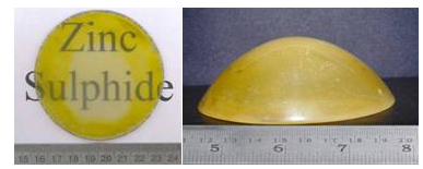 Free-standing transparent ZnS blanks and dome