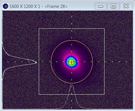 Beam profile from the green laser